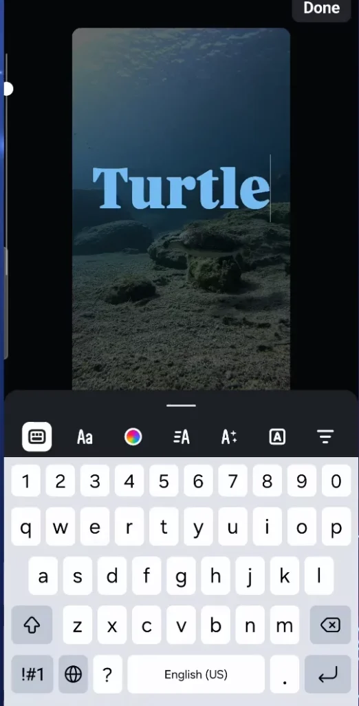 Adding text to the video