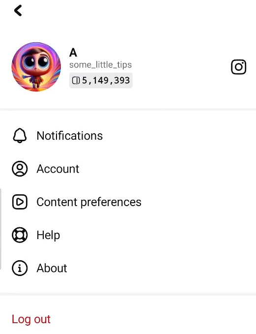 Application settings button