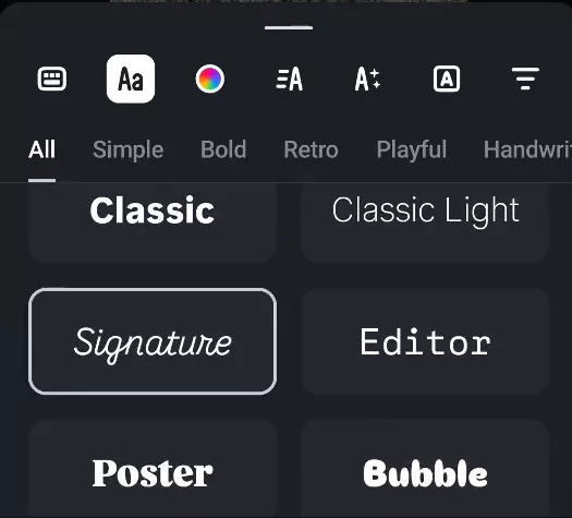 Select the font