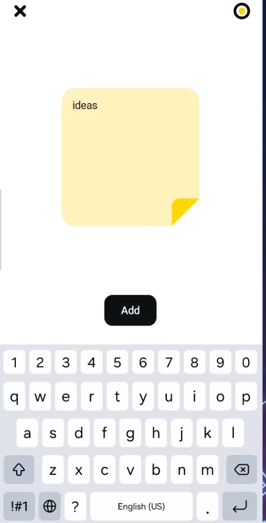 Write down ideas